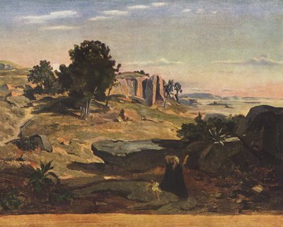 Hagar in the Desert by Jean Baptiste Camille Corot